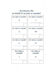 English Worksheet: prime or composite find someone who