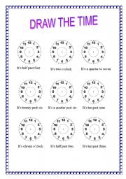 English Worksheet: the time