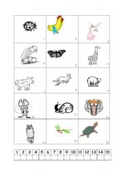 English worksheet: Can you tell me which animal.....?