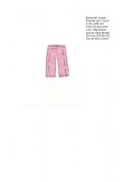 English Worksheet: pants handicraft