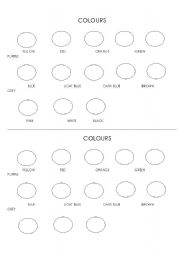 English worksheet: Colours - review