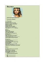 English Worksheet: Beyonce