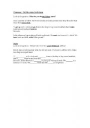 English worksheet: From present tense to the past