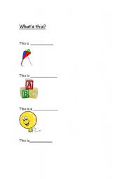 English Worksheet: Whats this_Toys worksheet