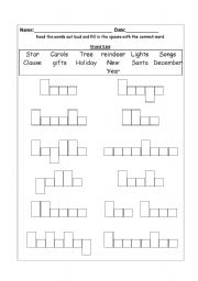 English worksheet: Read and Find Christmas Words