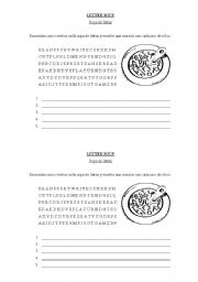 English Worksheet: LETTER SOUP