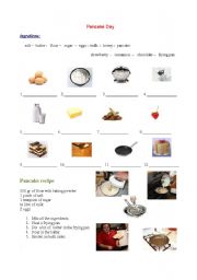 Pancake Day - ESL worksheet by Ania Z