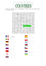 English worksheets: Countries