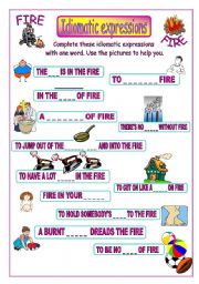 Idiomatic expressions - FIRE - 