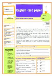 English Worksheet: Present Perfect - text and questions(19.11.09)