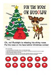 Pin the Nose on Rudolph 