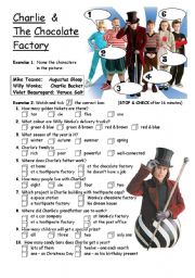 PART 1/4 Charlie & The Chocolate Factory - movie worksheet