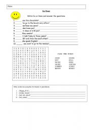 English Worksheet: Using present form