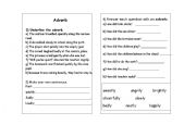 English Worksheet: Adverb