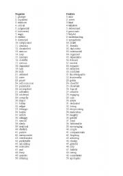 English worksheet: how to describe yourself