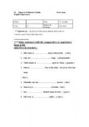 English Worksheet: Adjectives