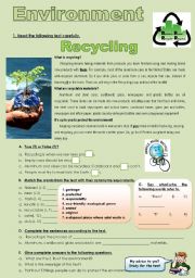 ENVIRONMENT - RECYCLING