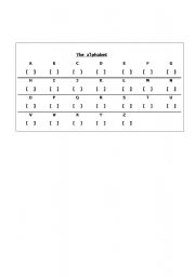 English Worksheet: The alphabet simple version