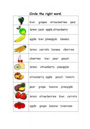 Fruit and Vegetable Choice