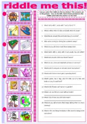 Seasons and Weather Riddle Cards (3rd set) - ESL worksheet by Azza_20