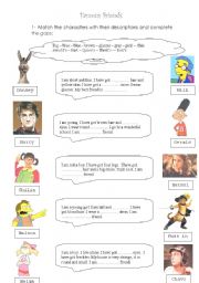 English Worksheet: Describing Famous Friends