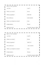 English worksheet: personal id 