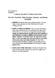 English worksheet: How to write a great essay