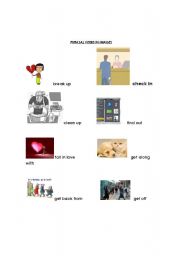 English worksheet: Phrasal in images