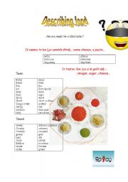 food adjectives (describing food)