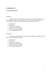 English Worksheet: speaking interaction 