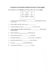 English Worksheet: COMPARATIVE & SUPERLATIVE ADJECTIVES