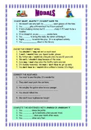 English Worksheet: MODALS