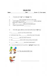 English worksheet: test