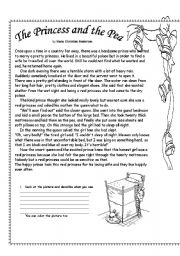 The princess and the Pea - ESL worksheet by ronit85