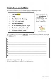 English Worksheet: Present and Past tenses worksheet
