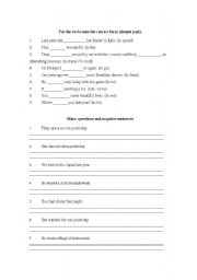 English Worksheet: Simple Past