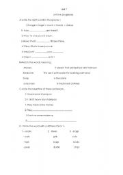 English Worksheet: at the drgstore