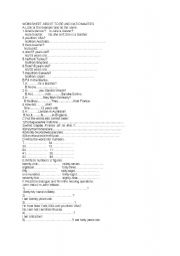 English worksheet: WORKSHEET ABOUT NATIONALITIES AND VERB TO BE