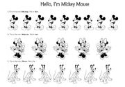 English worksheet: Hello, Im Mikey Mouse