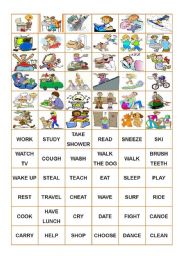 Verbs - Memory Game (cards)