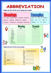 Common acronyms - ESL worksheet by mc2602