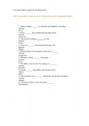 English worksheet: classroom