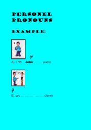 English Worksheet: personal pronouns