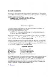 English worksheet: conjuncion