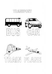 English Worksheet: mains of transport