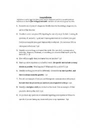 English Worksheet: Coop reflection