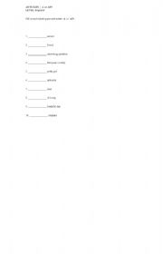 English worksheet: article a/an