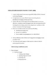 English Worksheet: Strategies based instruction in esl