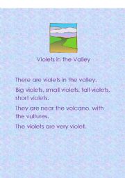 English Worksheet: Violets in the Valley