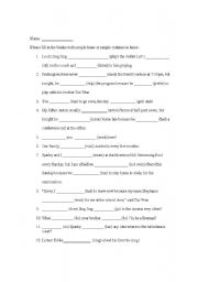 English Worksheet: Worksheet on simple present tense and simple continuous tense 